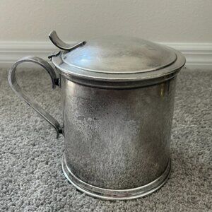 Vintage PM Italy Silver Plate MCM 7" Champagne Ice Bucket Lidded w/Handle